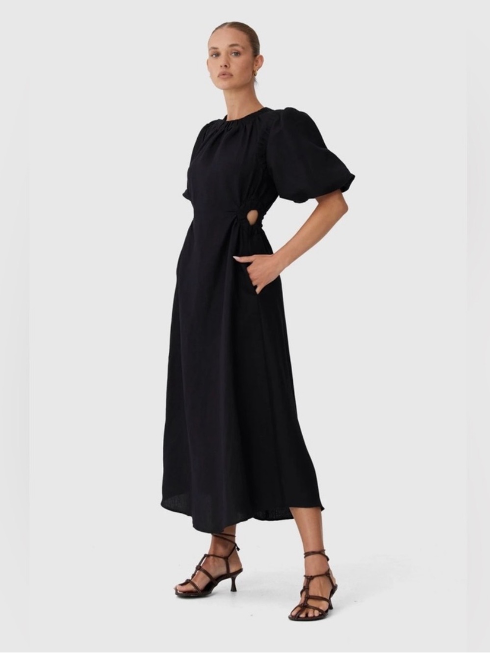 $339 NWOT CMEO COLLECTIVE NOW AND FOREVER DRESS IN BLACK SIZE XS 0-2